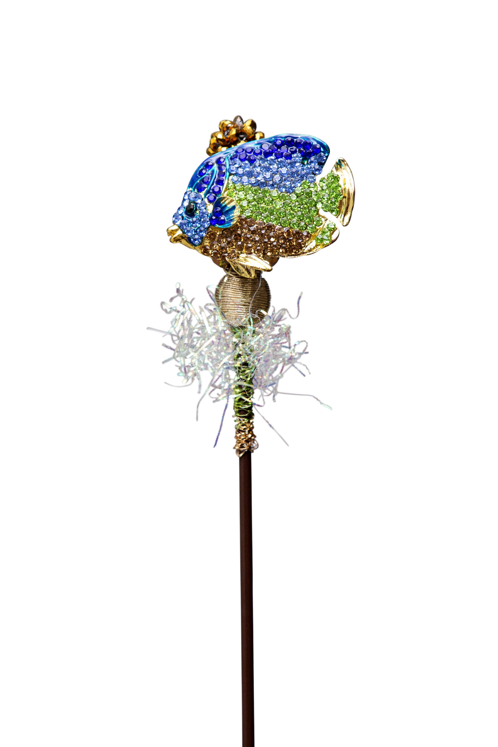 rhinestone fish orchid stake