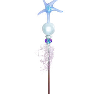 blue glass starfish stake