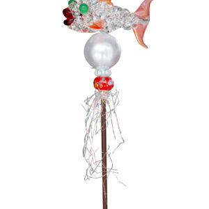 handblown glass fish stakes